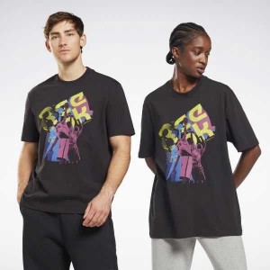 Black Reebok Graphic Series T-Shirt | WEO-879042
