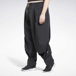 Black Reebok Studio Shiny Woven Pants | VFL-127450