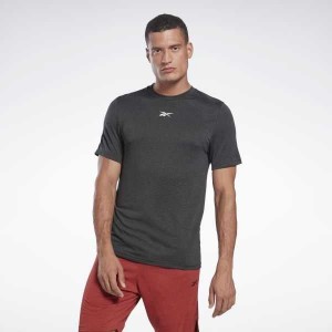Black Reebok Workout Ready Melange T-Shirt | YML-763849