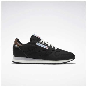 Black / Brown Reebok Classic Leather Shoes | IOH-503249
