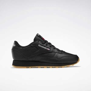 Black / Grey Reebok Classic Leather Shoes | ZAI-249106