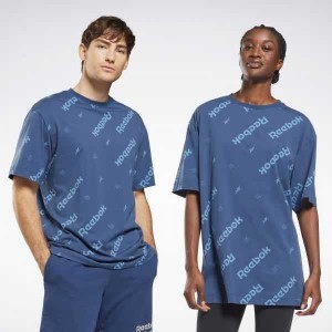 Blue Reebok Identity T-Shirt | LFN-319452
