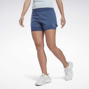 Blue Reebok Les Mills Epic Two-in-One Shorts | KRY-793514