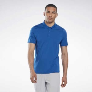 Blue Reebok Workout Ready Polo Shirt | SXV-132754