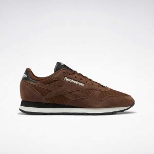Brown / Black Reebok Classic Leather Shoes | CKU-175296