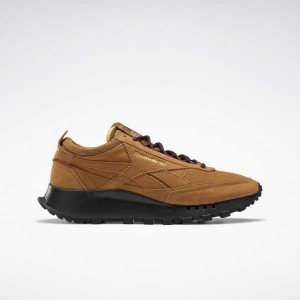 Brown / Burgundy / Gold Reebok SNS Classic Leather Legacy Shoes | DEO-624185