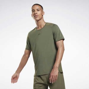 Green Reebok Tech Style Activchill Move T-Shirt | JDZ-760392