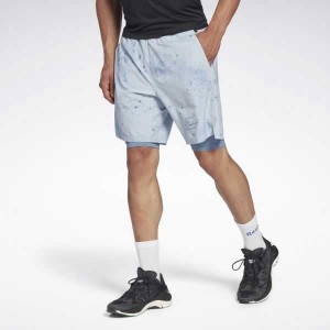 Grey Reebok Les Mills Strength Two-in-One Shorts | QIN-281957