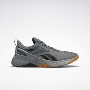 Grey / Black Reebok Nanoflex Parafit TR Shoes | KVX-526781