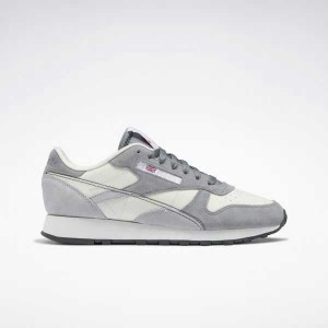 Grey / Grey Reebok Classic Leather Make It Yours Shoes | ENZ-298043