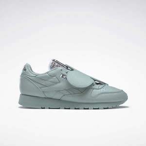 Grey / Grey / Black Reebok Eames Classic Leather Shoes | ZIL-182654