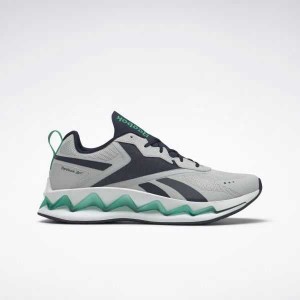 Grey / Navy / Green Reebok Zig Elusion Energy Shoes | XKZ-420816