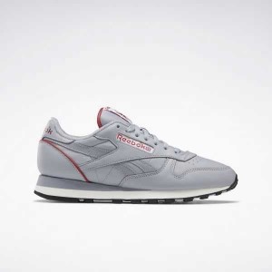 Grey / Red Reebok Classic Leather 1983 Vintage Shoes | QDH-071695