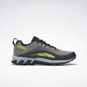 Grey / Yellow / Navy Reebok Ridgerider 6 Shoes | OAK-480932
