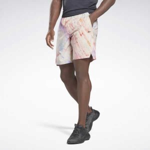 Multicolor Reebok Allover Print Strength Shorts | RUX-431769