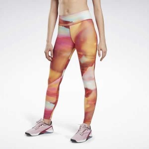 Multicolor Reebok Lux Bold Leggings | TQY-627438