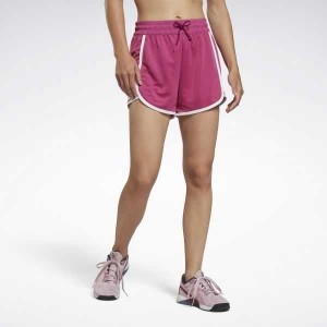 Pink Reebok Workout Ready High-Rise Shorts | PYK-680931