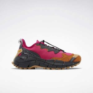 Pink / Grey / Brown Reebok THE FLINTSTONES Zig Kinetica II Edge Shoes | HJQ-753286