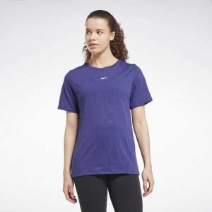 Purple Reebok Burnout T-Shirt | QSR-726903
