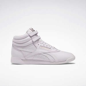 Purple / White Reebok Cardi B Freestyle Hi Shoes | ZED-240815