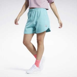 Turquoise Reebok Classics Knit Shorts | MHO-748921