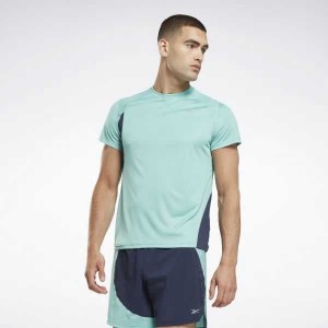 Turquoise Reebok Running Speedwick T-Shirt | TFM-156384