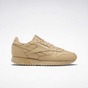 White Reebok Classic Leather Ripple Shoes | RXW-498527