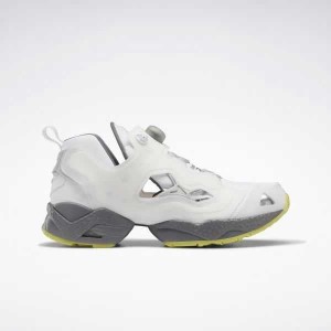 White / Grey / Grey Reebok Instapump Fury 95 Shoes | RDQ-570486
