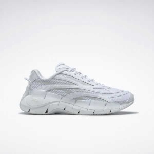 White / Grey / Grey Reebok Zig Kinetica 2.5 Shoes | MDW-308416