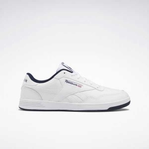White / Navy / White Reebok Club MEMT Parafit Shoes | VEM-960721
