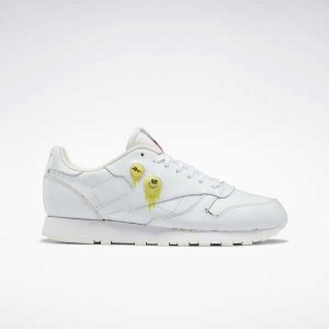 White / White Reebok Smiley Classic Leather Pump 50th Shoes | FCN-951768