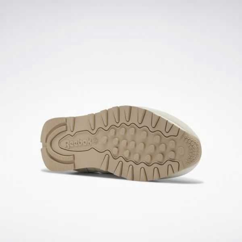 Beige Reebok Classic Leather Shoes | EPY-408317