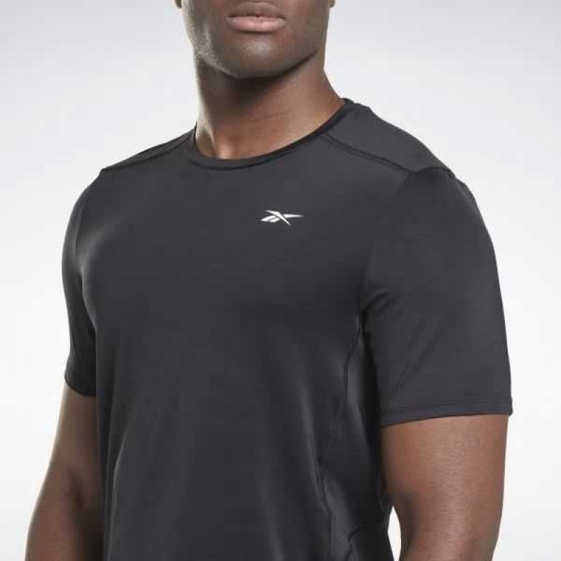 Black Reebok ACTIVCHILL Athlete T-Shirt | CIQ-680413