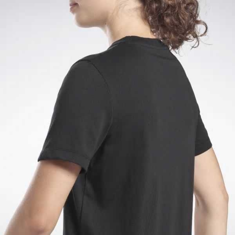 Black Reebok Identity T-Shirt | GTE-804163