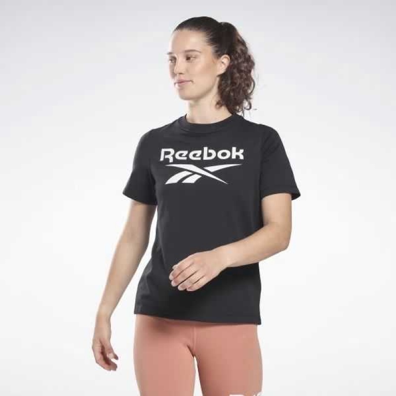 Black Reebok Identity T-Shirt | GTE-804163