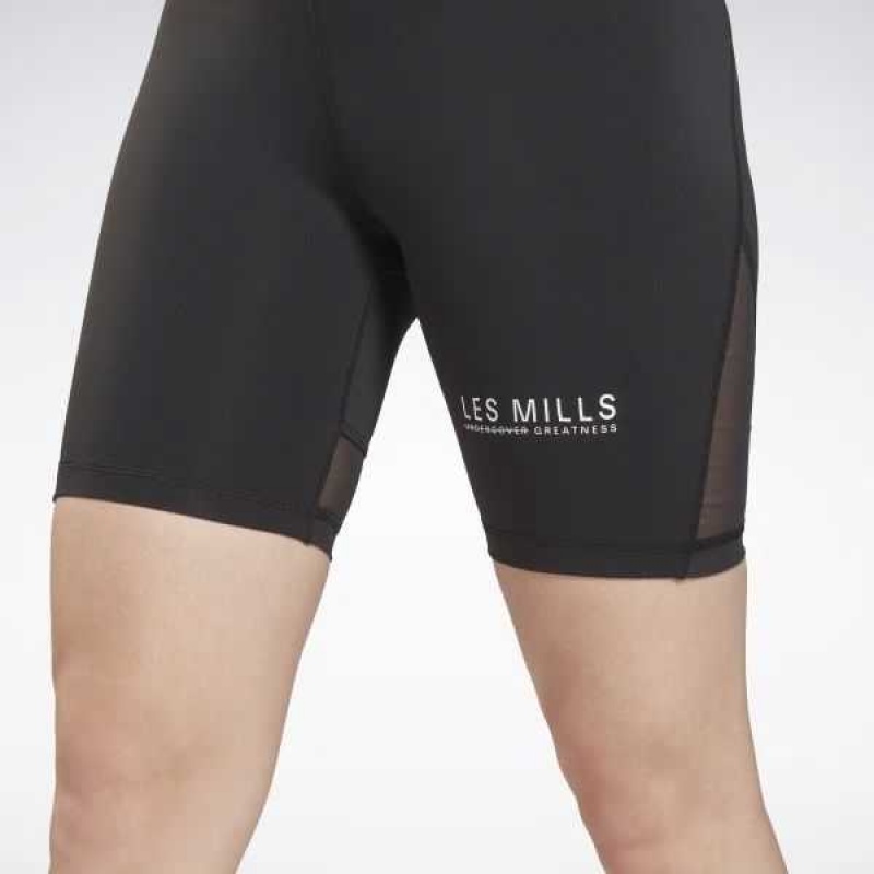 Black Reebok Les Mills Beyond the Sweat Bike Shorts | FHQ-596138