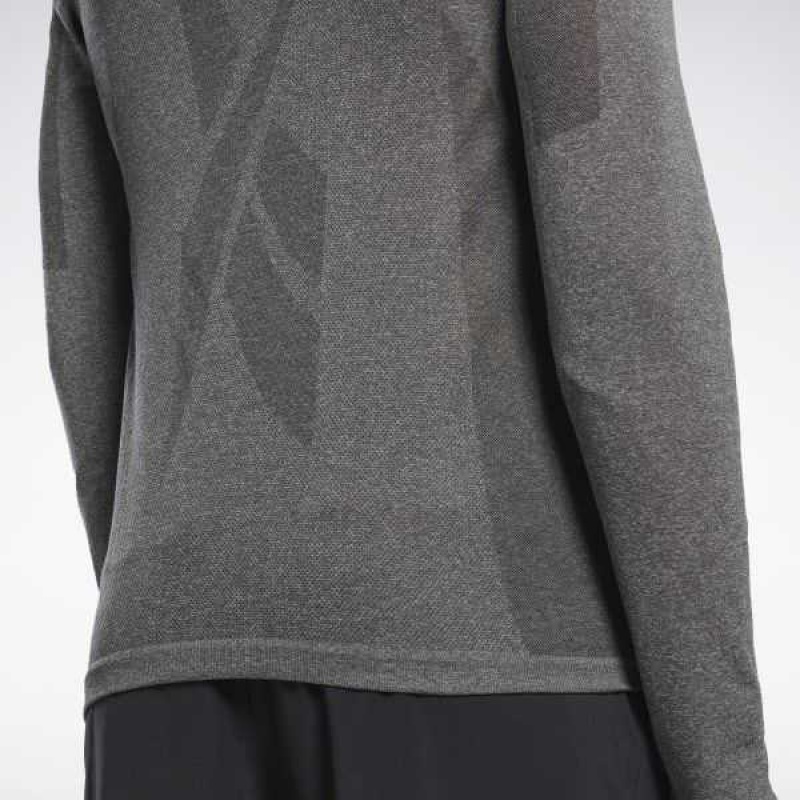 Black Reebok Les Mills Myoknit Long Sleeve T-Shirt | SZN-340562