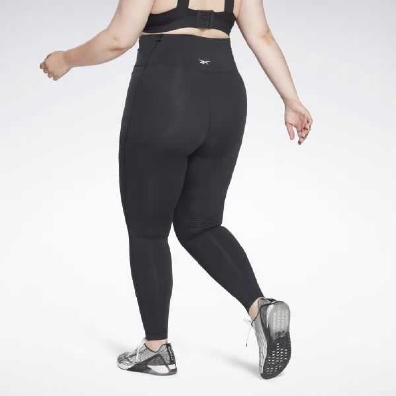 Black Reebok Lux High-Waisted Tights | KZW-086274