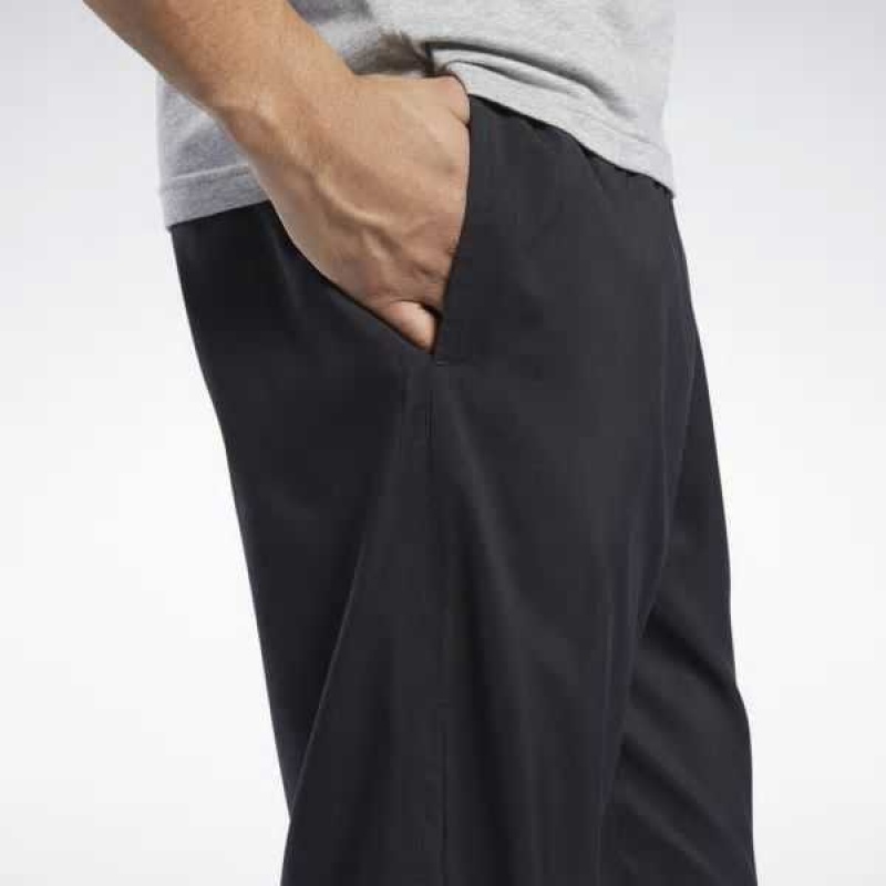 Black Reebok Training Essentials Woven Unlined Pants | QZG-082716