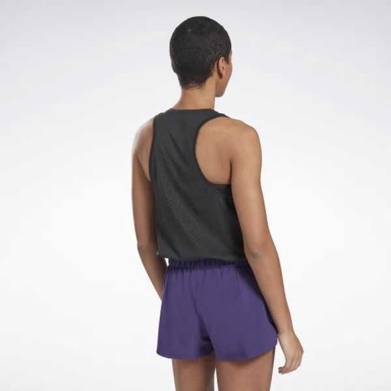 Black Reebok United By Fitness Perforated Tank Top | HTD-726085