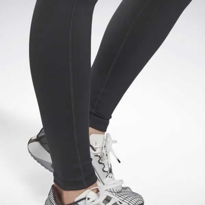 Black Reebok Workout Ready Pant Program High Rise Leggings | ALR-256798