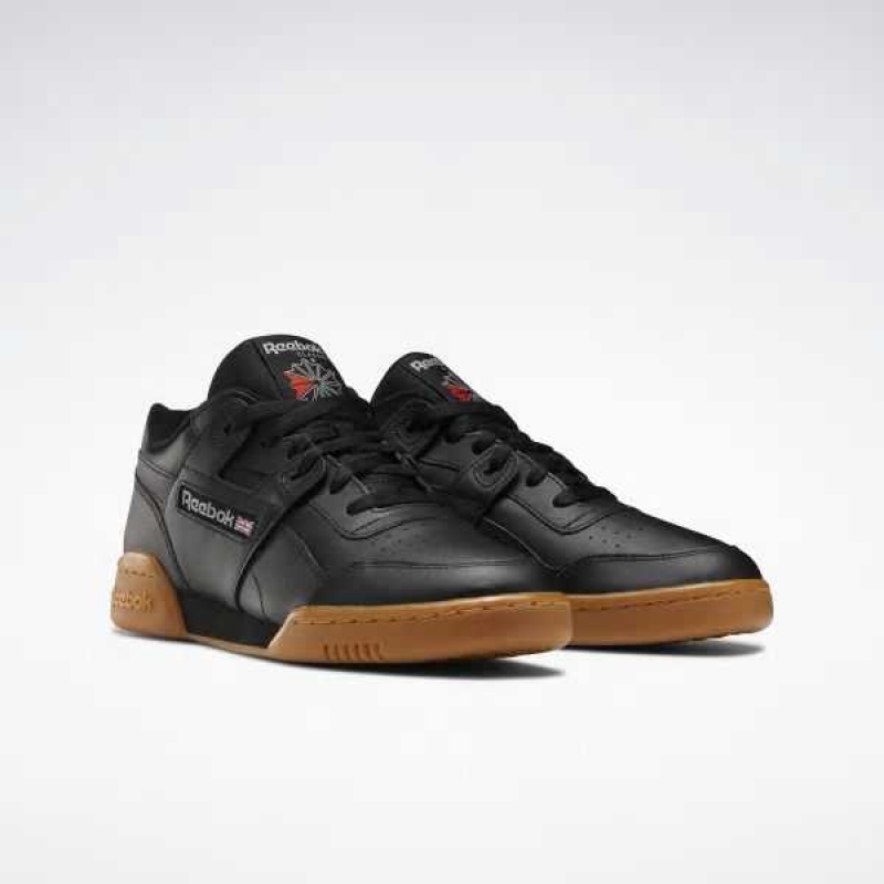 Black / Dark Grey / Red / Royal Reebok Workout Plus Shoes | QKH-375140