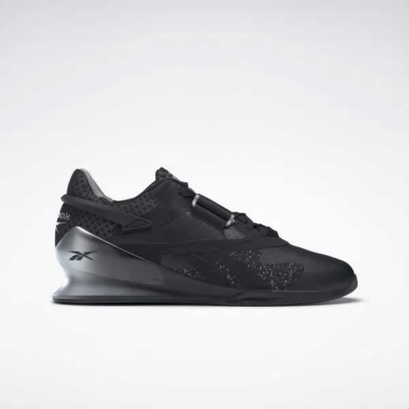 Black / Grey / Blue Grey Reebok Legacy Lifter II Shoes | IPY-329407