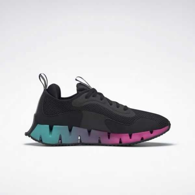 Black / Pink / Black Reebok Zig Dynamica Shoes | DZY-379654