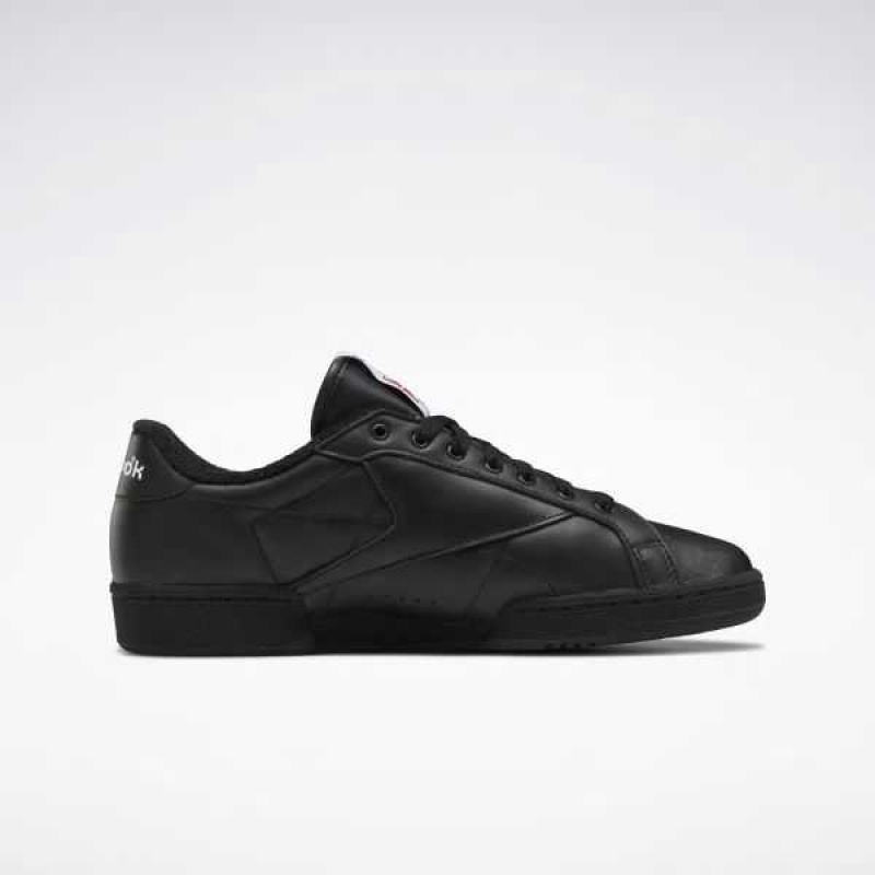 Black / Red / Black Reebok Club C Grounds Shoes | UOC-038425