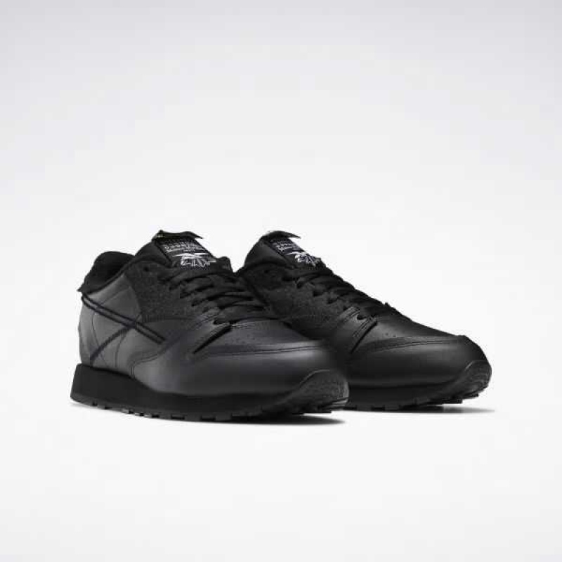 Black / White / Black Reebok Maison Margiela CL Memory of Shoes | LUF-209758