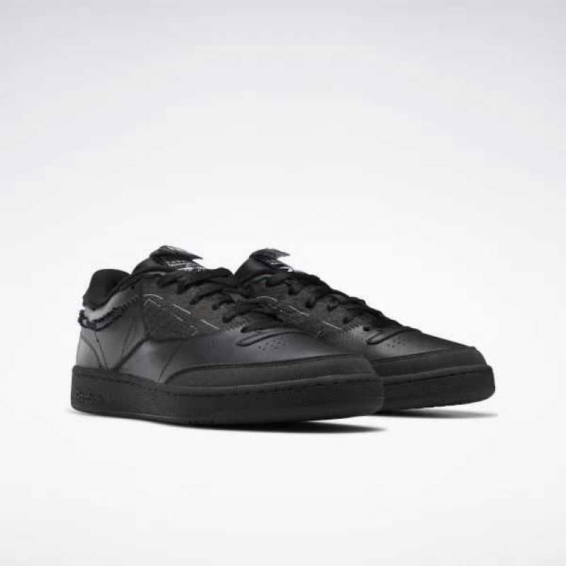Black / White / Black Reebok Maison Margiela Club C Memory Of Shoes | BCP-439208