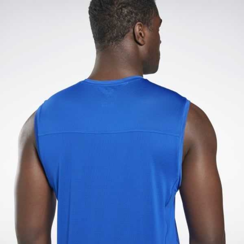 Blue Reebok ACTIVCHILL Sleeveless T-Shirt | VHP-935762