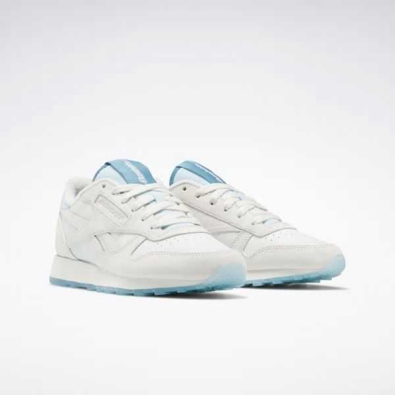 Blue Reebok Classic Leather Shoes | TDK-715038