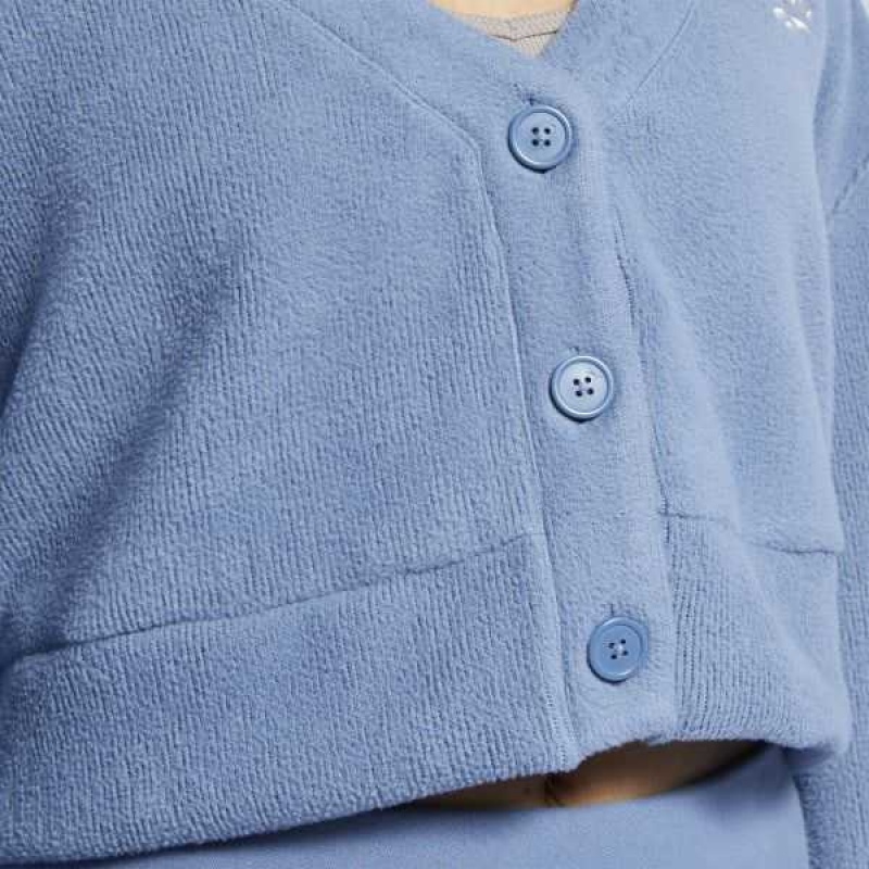 Blue Reebok Classics Cardigan | FDS-572083